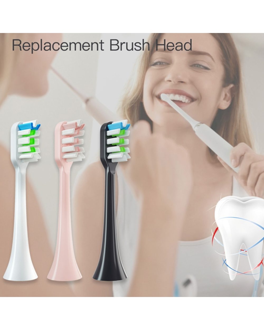 4Pcs/Set Replacement Toothbrush Heads For Soocas X3/X3u/X5 Sonic Electric Tooth Clean Nozzle Dupont Replace Smart Denta front-5