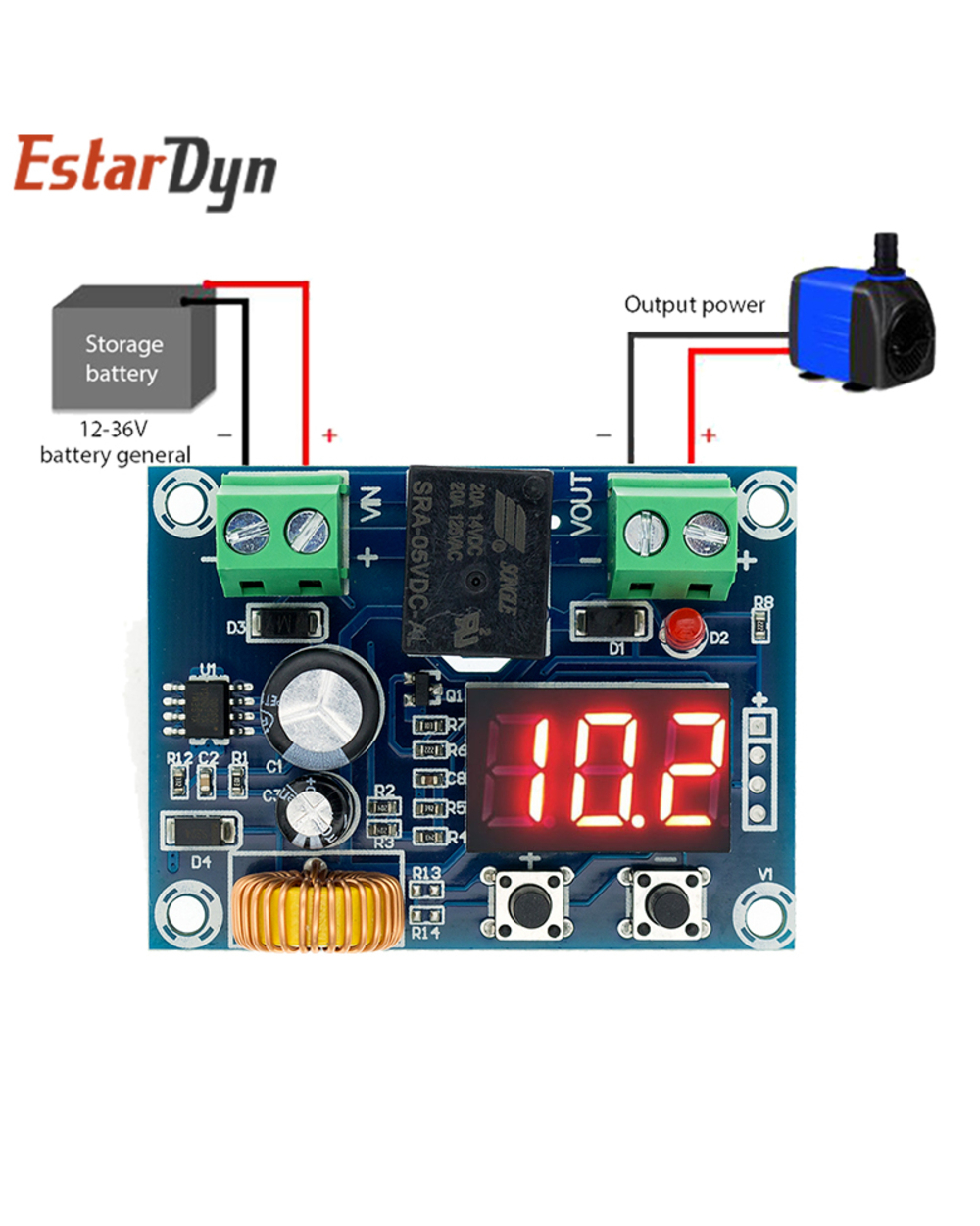 Xh-M609 Dc 12V-36V Charger Module Voltage Overdischarge Battery Protection Precise Undervoltage Protection Module Board front-4