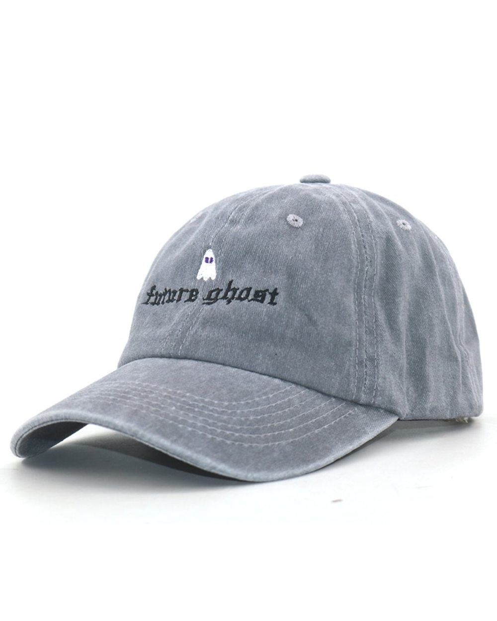 Unstructured Future Goast Cartoon Embroidery Cotton Washed Fashion Sports Baseball Cap Adjstable Hip Hop Dad Hat New Sn front-1
