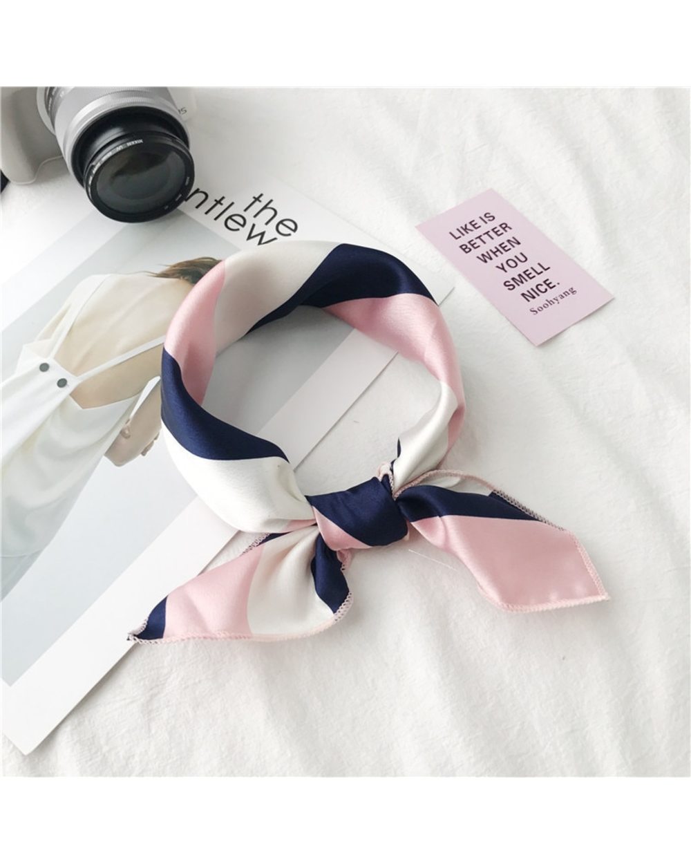 Hair Scarf Tie Animal Print Luxury Satin Small/Square/Silk/Neck/Ring/Scarf Winter Head Scarf For Wome Neckerchief Fas front-4