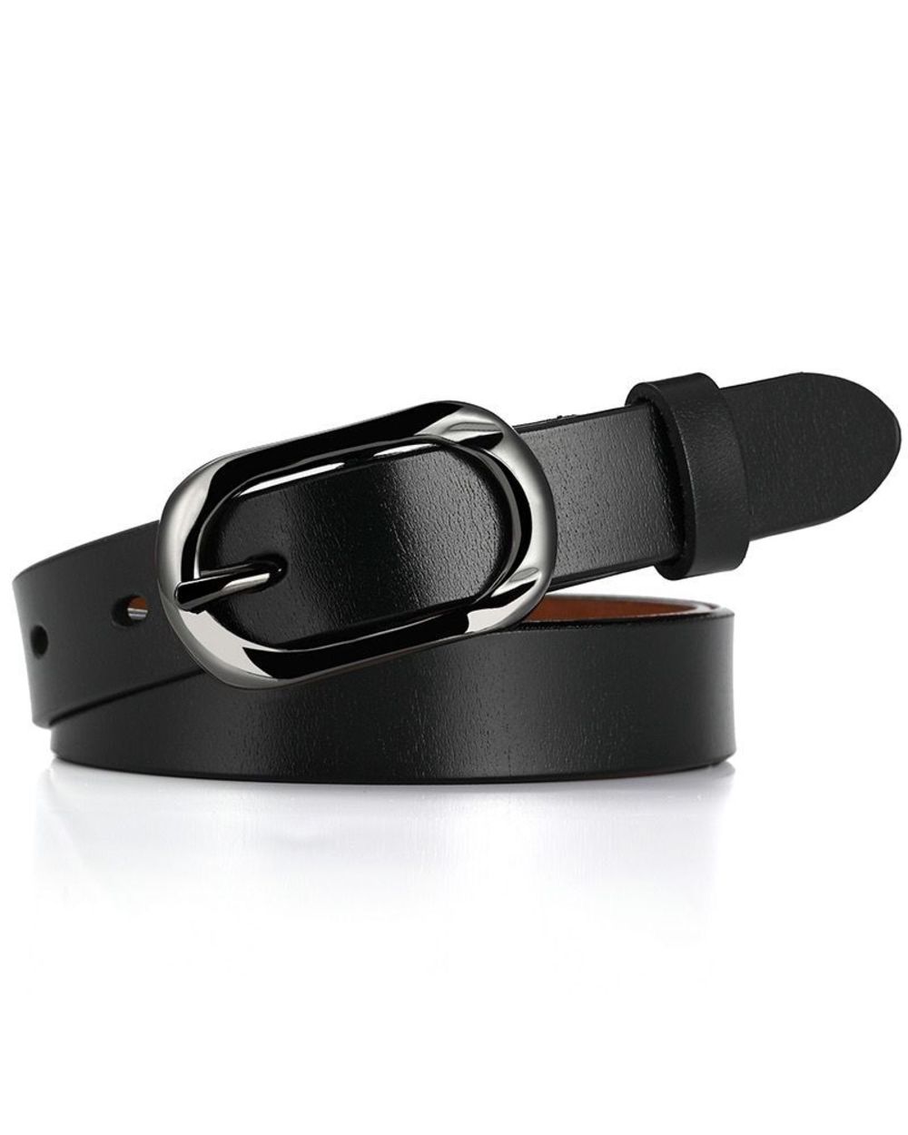 Genuine Leather Belts For Women Fashion Pin Buckle Woman Belt High Quality Second Layer Cow Skin Strap Female Width 2.3 front-0