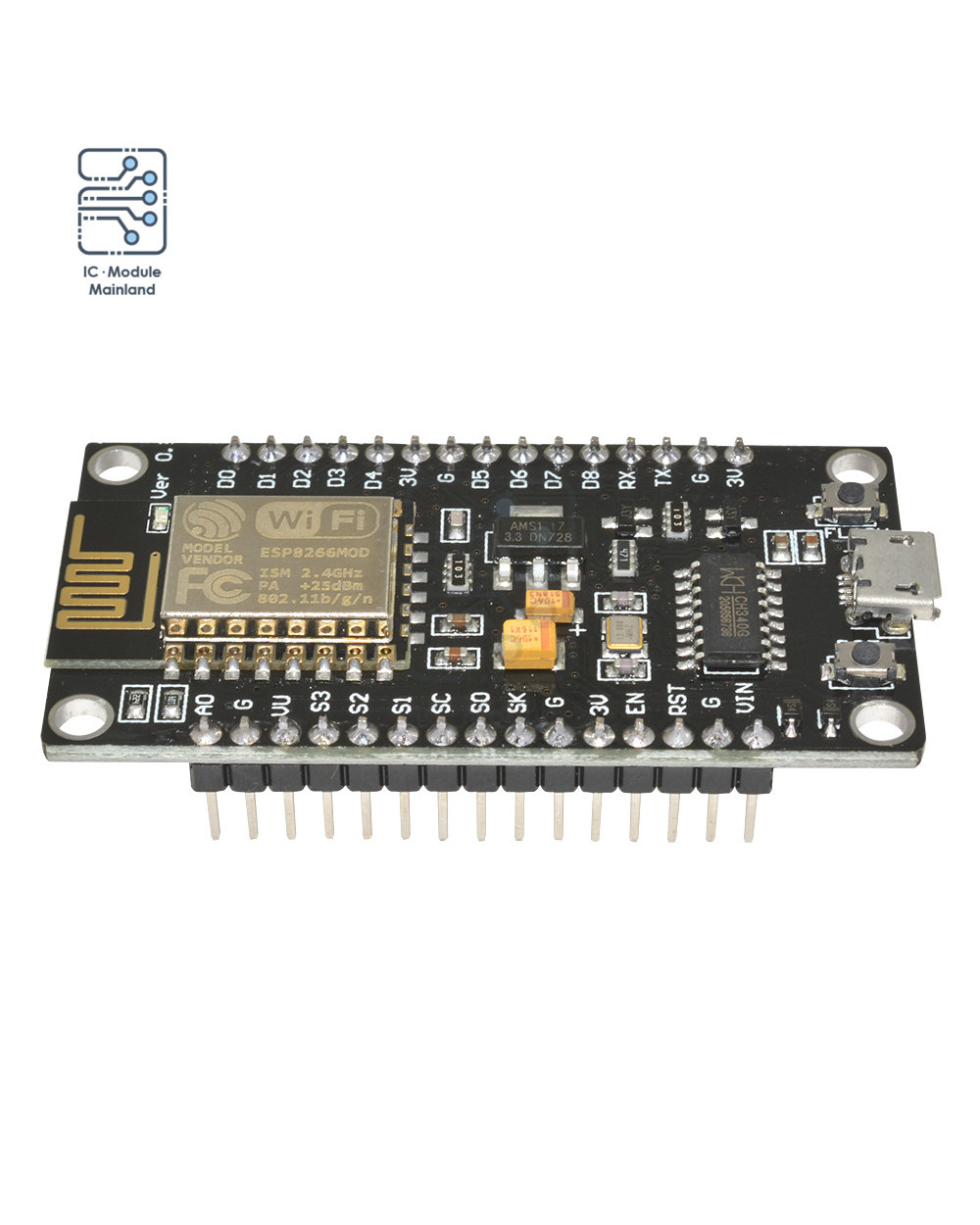 Ch340 Cp2102 Wireless Development Board Module Nodemcu Lua V3 V2 Wifi Blackboard Usb Port Esp8266 Esp-12E For Arduino front-3