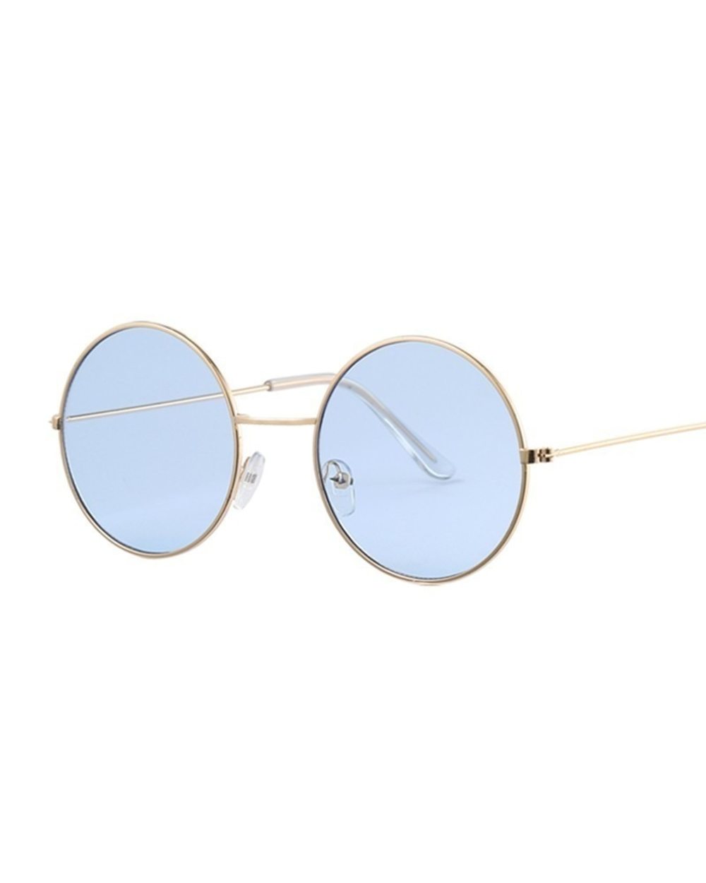 2020 Retro Round Yellow Purple Sunglasses Woman Brand Designer Sun Glasses For Female Male Alloy Mirror Oculos De Sol front-1