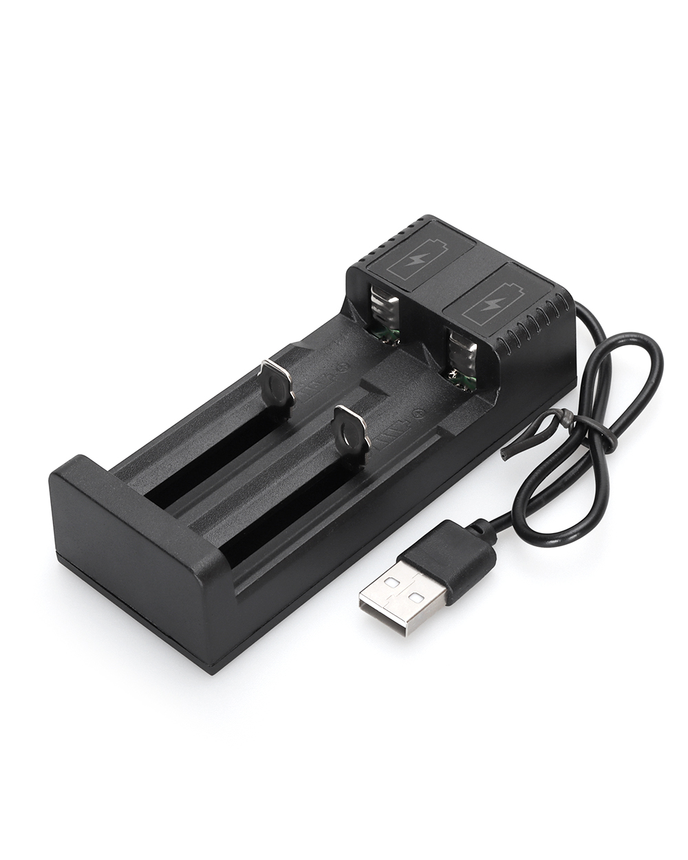 Zhiyitech 18650 Battery Charger Usb Charging 2 Slots Smart And Safety 18650 Li-Ion Rechargeable Battery Charger front-0