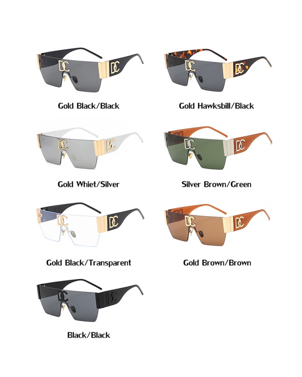 Fashion Women Rimless Square Sunglasses Ladies One-Piece Luxury Brand Designer Sun Glasses Men Oversized Retro Eyeglass front-4