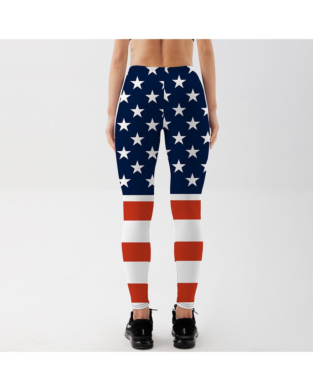 American Flag Yoga Pants Women Fitness Leggings American Flag High Waist Leggings Workout Pants front-2
