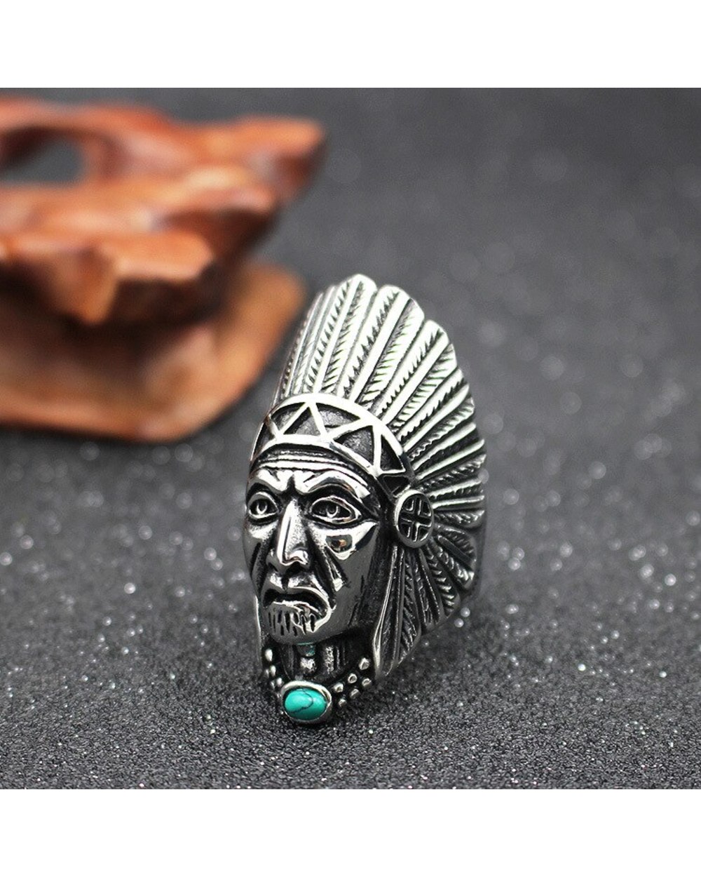 Indian Tribe Chief Finger Rings for Women front-5