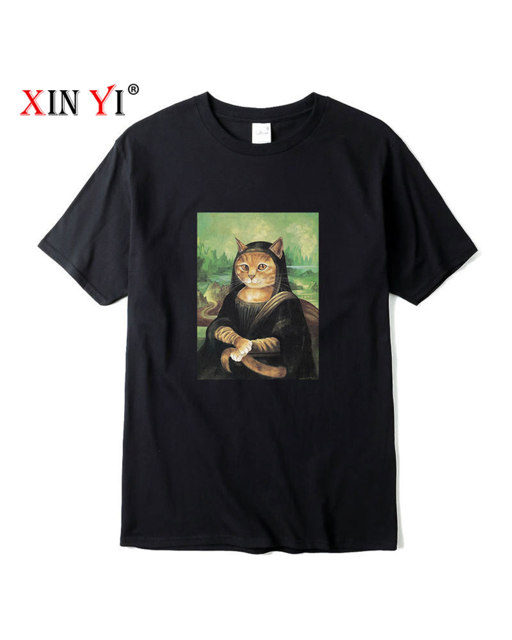 Mainecoon cat men tshirt High Quality cotton casual o-neck short sleeve t-shirt male tee tops front-0