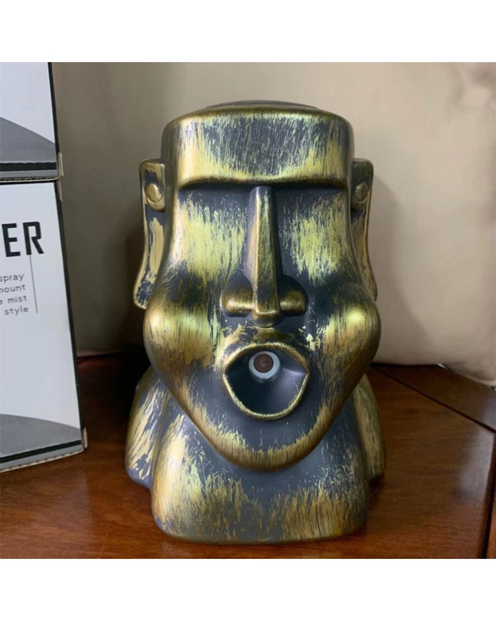 Vintage Stone Man Air Humidifier Usb Water Purification Mist Maker Fogger 220Ml Ultrasonic Cool Aromatherapy Diffuser F front-5