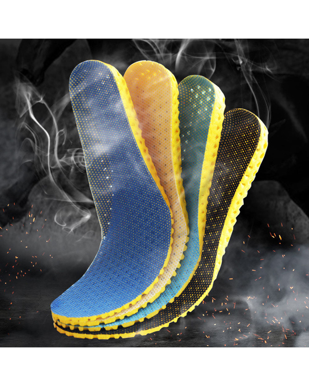 Stretch Breathable Deodorant Running Cushion Insoles For Feet Man Women Insoles For Shoes front-1