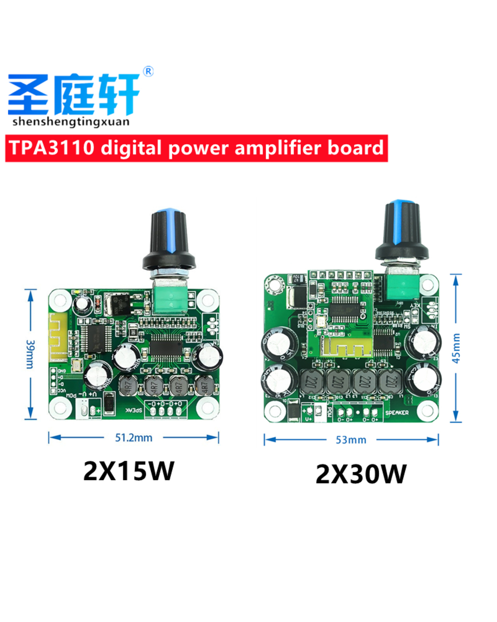 Tpa3110 Pbtl Digital Power 5.0 Amplifier Board 8-26V 30W+30W Stereo Class D Power Bluetooth Car For Usb Portable Speake front-0