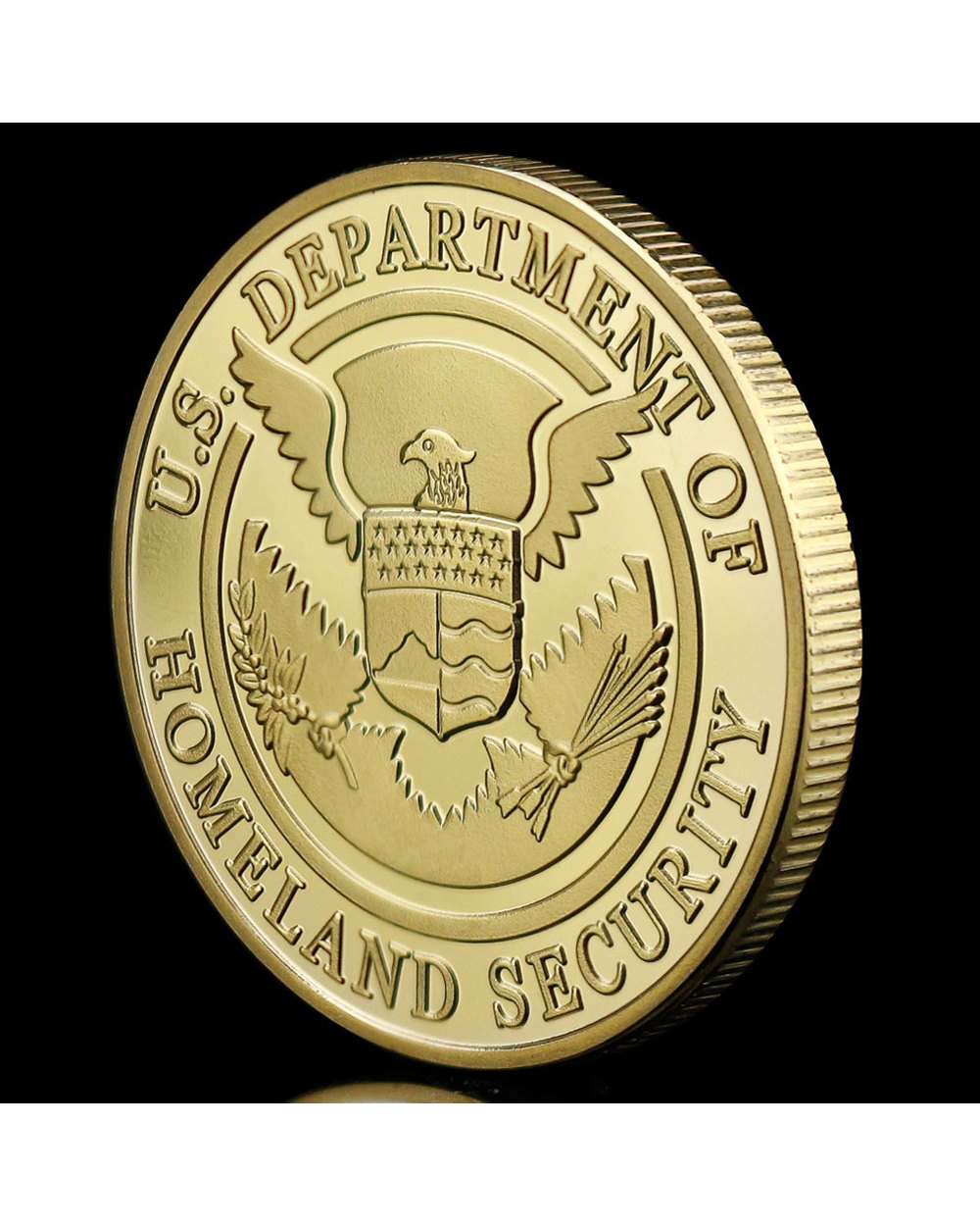 CBP Souvenir Border Patrol US Department of Homeland Security Collection Art Commemorative Coin Gold Plated front-5