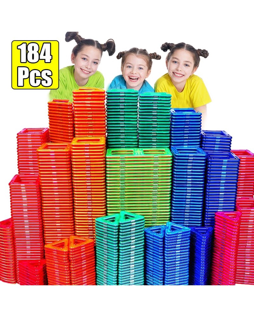 Mini Magnetic Designer Construction Set Model & Building Toy Plastic Magnetic Blocks Educational Toys For Kids Gifts front-4
