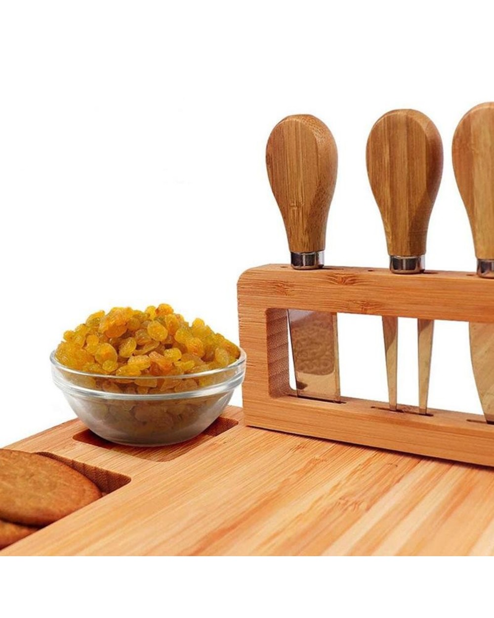 Bamboo Cheese Board Cheese Cheese Slicer Fork Scoop Cut Kitchen Cooking Tools Bamboo Cutting Board Wood Cheeses Boards front-3
