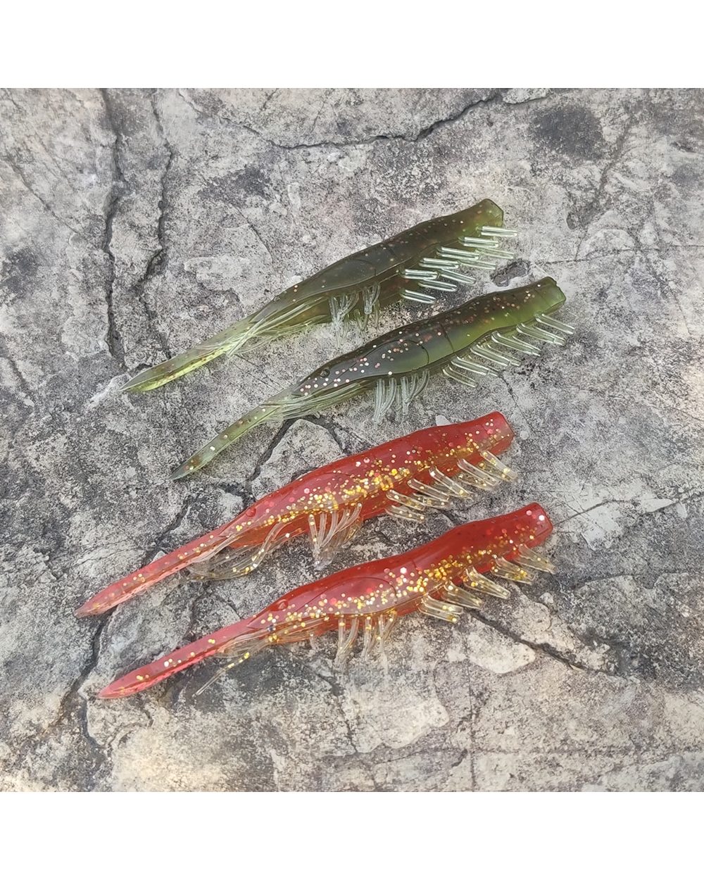 HAIMALUO Silicone Bait Soft Lures Pike Fishing Lure Biting Shrimp Carp