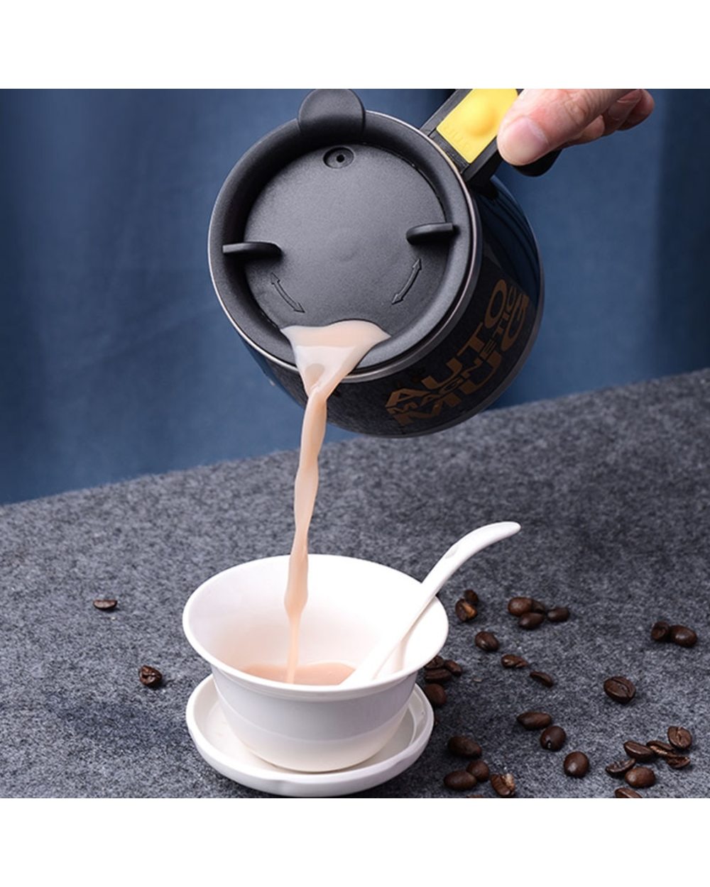 New Automatic Self Stirring Magnetic Mug Coffee Milk Mixing Cup Creative Blender Smart Mixer Thermal Cups front-1