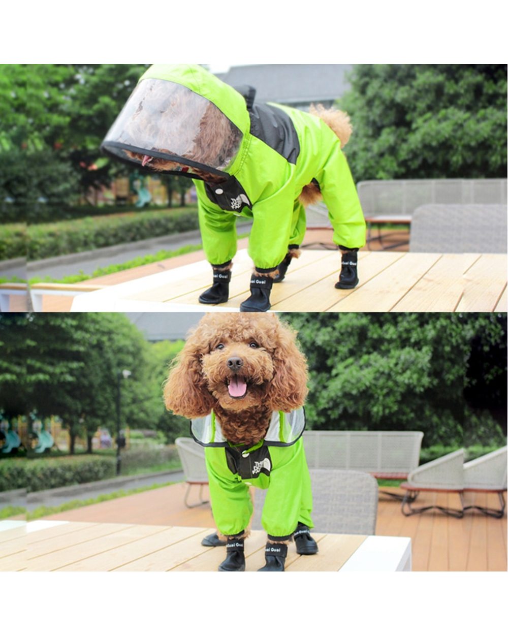 Pet Dog Raincoat The Dog Face Pet Clothes Jumpsuit Waterproof Dog Jacket Dogs Water Resistant Clothes for Dogs Pet Coat front-5