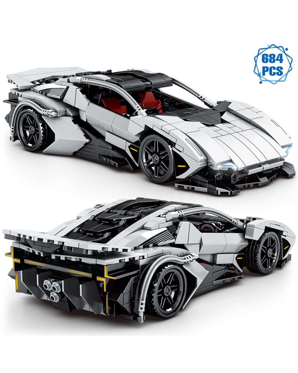 Expert Ideas Famous Speed Car Building Blocks Moc Sports Racing Vehicle Bricks Diy Toys for Boys Holiday Gifts front-0