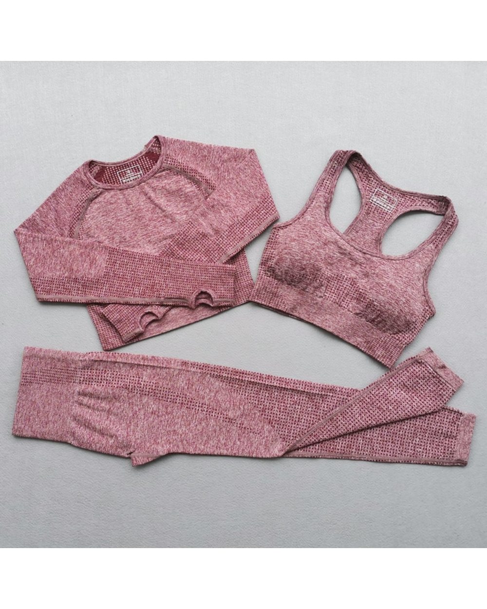 Long Sleeve Yoga Pant Set Seamless Yoga Set Women Sportswear Women Running Gym Fitness workout set front-1