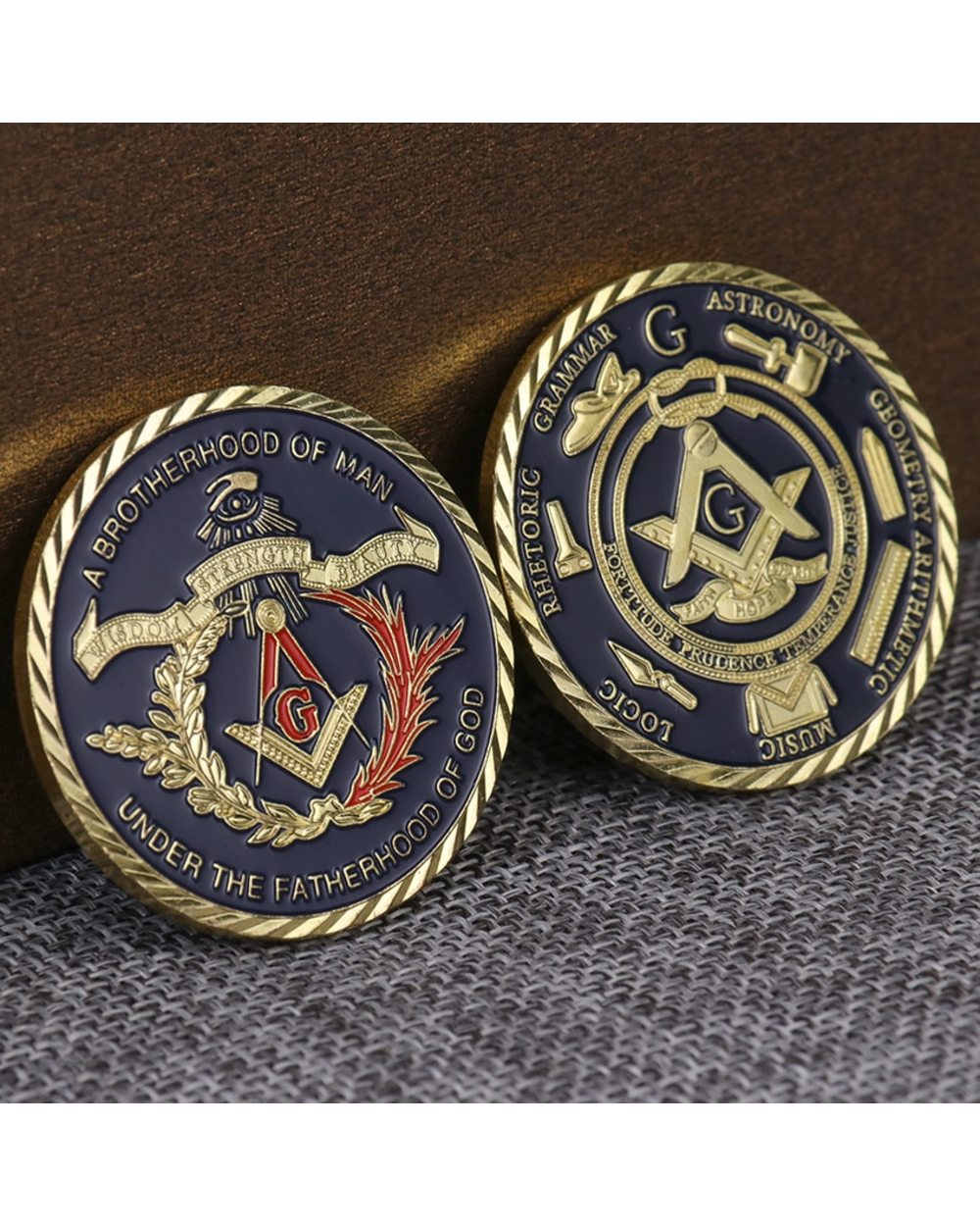 Brotherhood Of Man The Fatherhood Of God Masonic Coin front-4