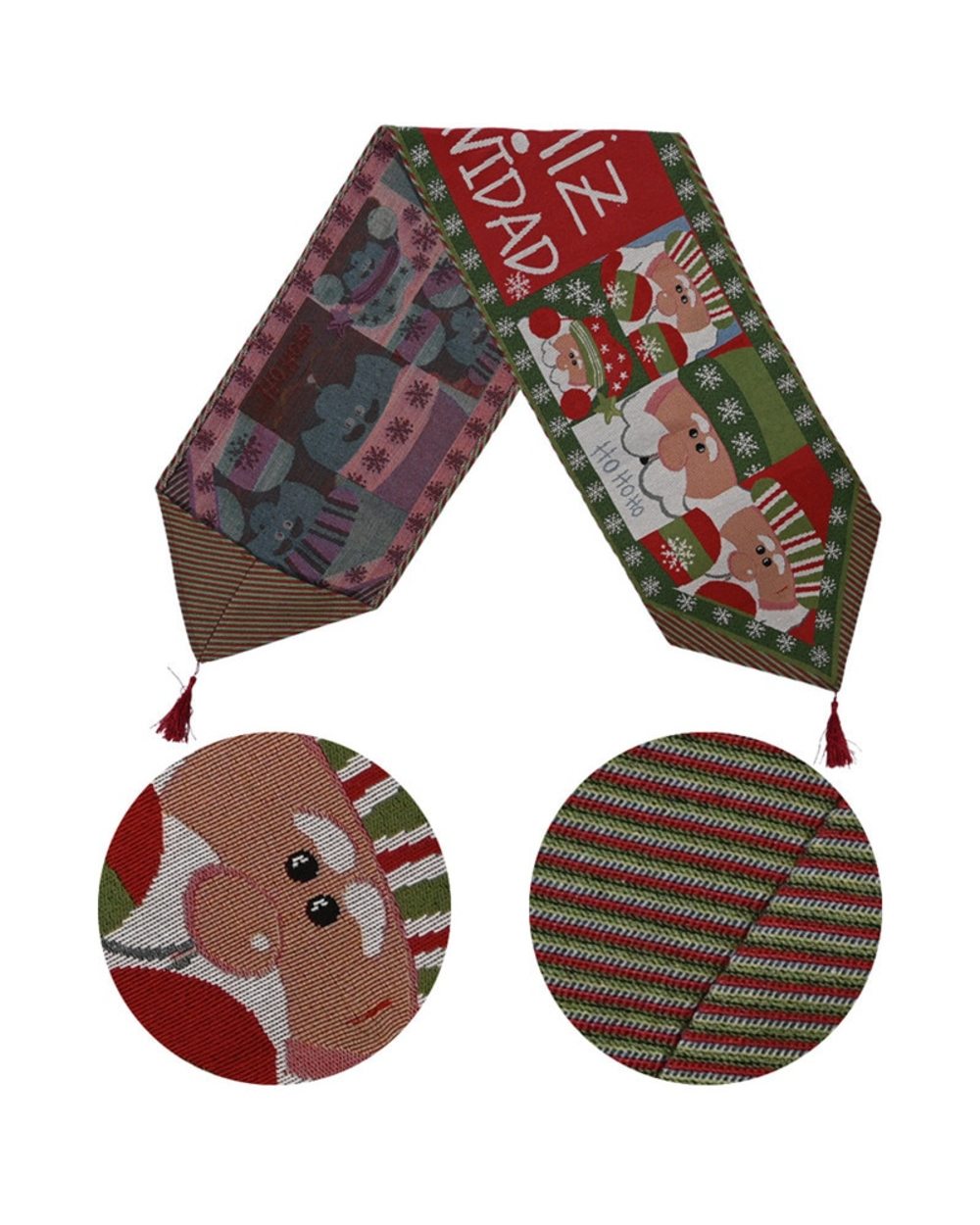 Christmas Gift Elk Snowman Table Runner Merry Christmas Decoration for Home 2021 Xmas Ornaments New Year's Decor 2022 front-5