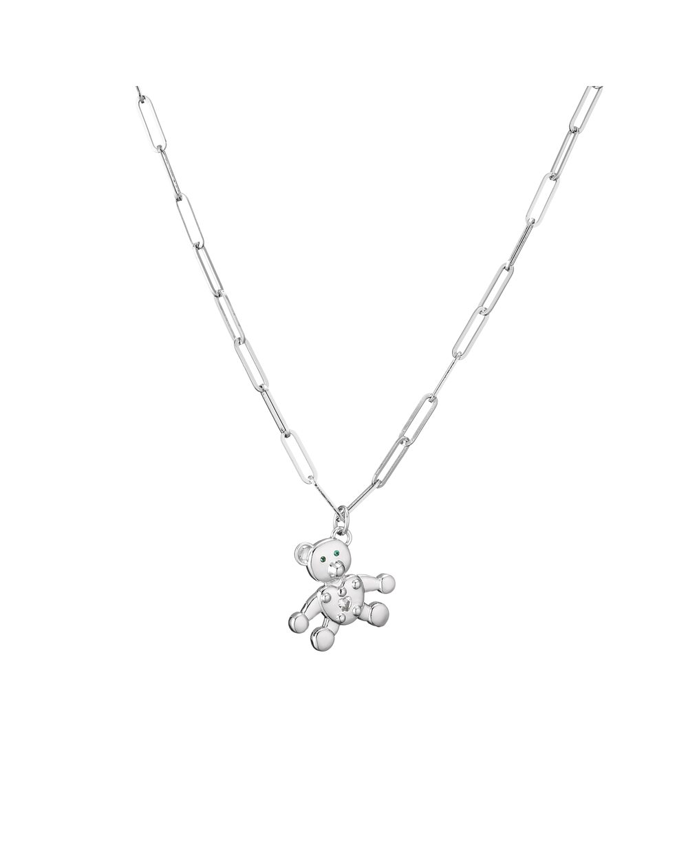Charm Hollow Cubic Zircon Bear Chain Necklaces For Women Gold Color Animal Necklace Jewelry Gift front-2