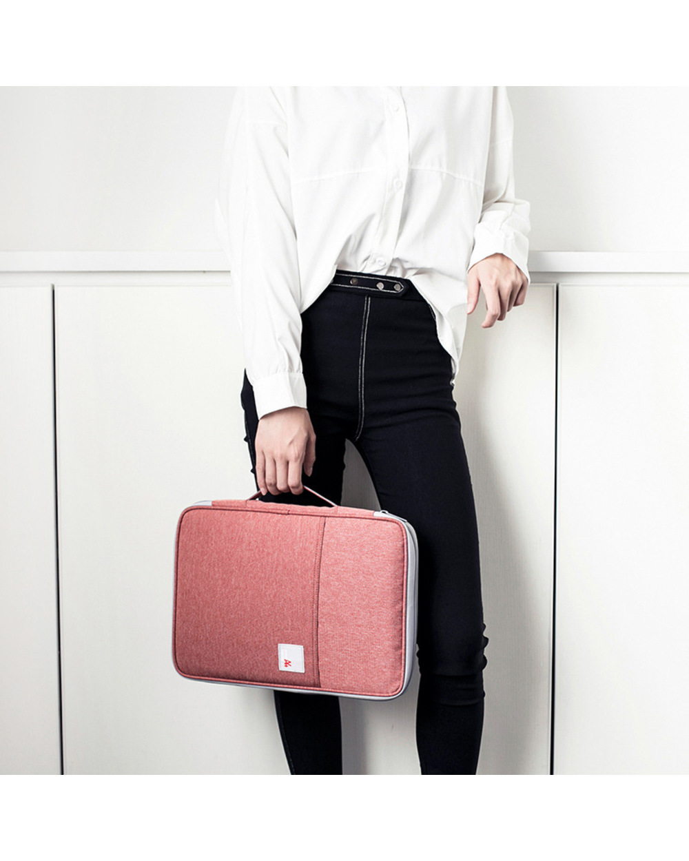 Waterproof Oxfored A4 File Folder Document Bag Business Briefcase Storage Bag For Notebooks Pens Pad Computers Student front-1