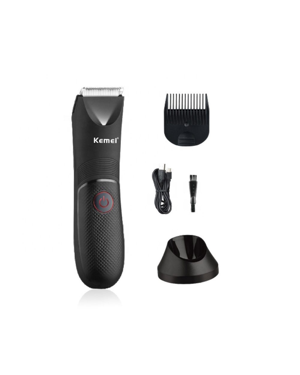 Kemei Groin Area Hair Trimmer Lawn Mower Ceramic Blade Waterproof Wet Dry Clippers Pubic Armpit Body Hair Ultimate Hygi front-3