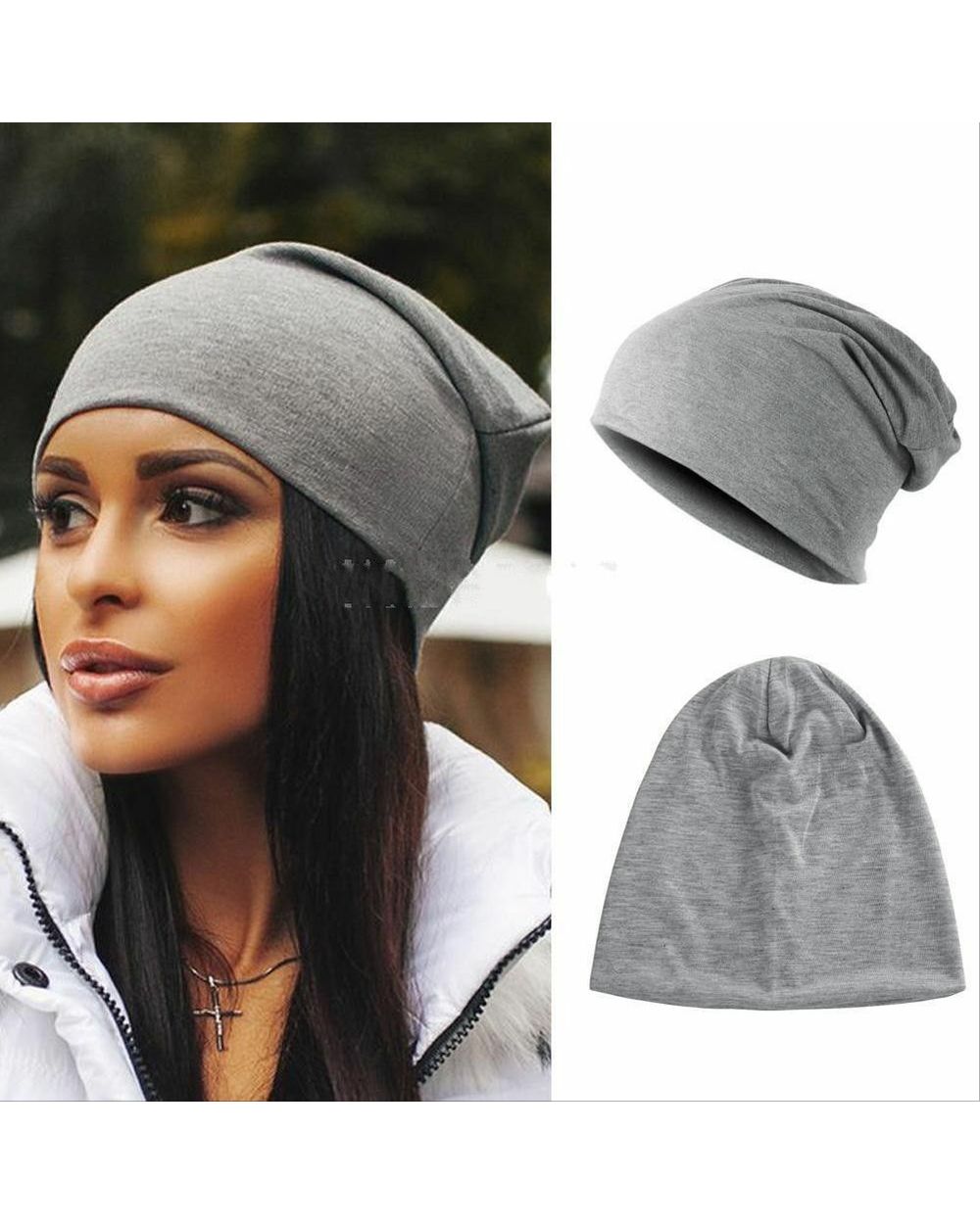 Cotton Knitted Slouch Crochet Hat Spring Sun Hat Beanie Hip-Hop Hats Ski Baggy Beanies Skullies Unisex Men Women Hedgin front-3
