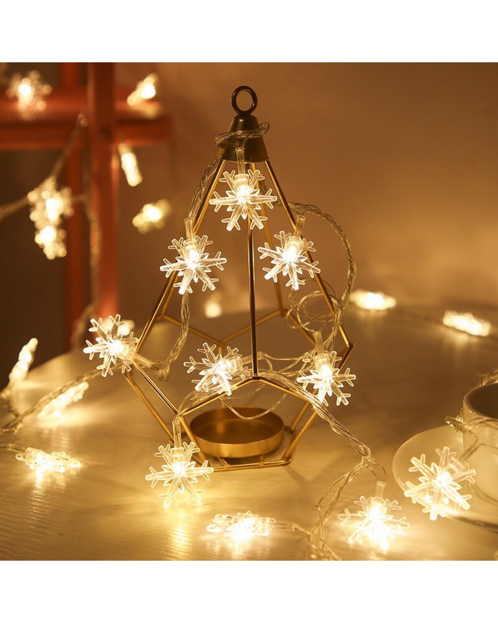 2M 3M 20 Leds Christmas Tree Snow Flakes Light String Fairy Light Xmas Party Home Wedding Garden Christmas decorations front-3
