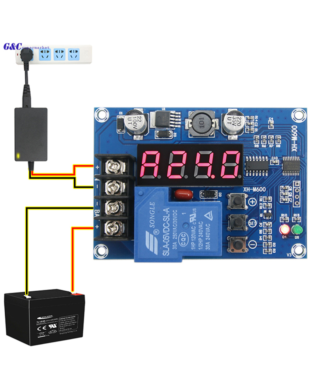 1Pcs 3.7V-120V Lead-Acid Battery Charging Controller Protection Board Switch 12V 24V Diy Electronic front-1
