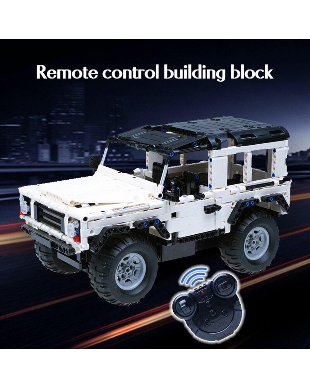 533Pcs Defender Remote Control Car Building Blocks For Technical RC Car Model SUV City Brick Toys For Children Boys front-1
