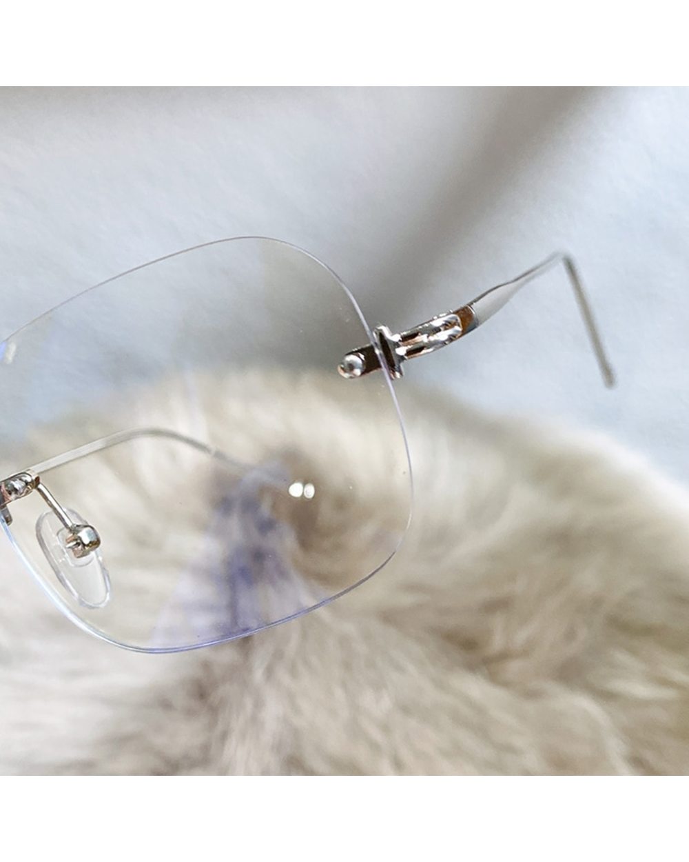 Rimless Myopia Glasses Diopter 0 -1.0 -1.5 -2.0 -2.5 -3.0 -3.5 4.0 Metal Frame Women Men Unisex Frameless Nearsighted E front-5