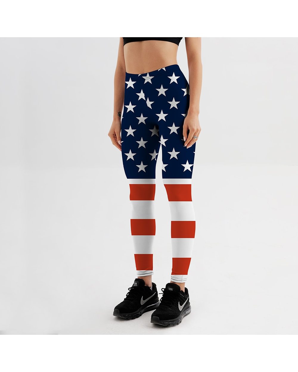 American Flag Yoga Pants Women Fitness Leggings American Flag High Waist Leggings Workout Pants front-1