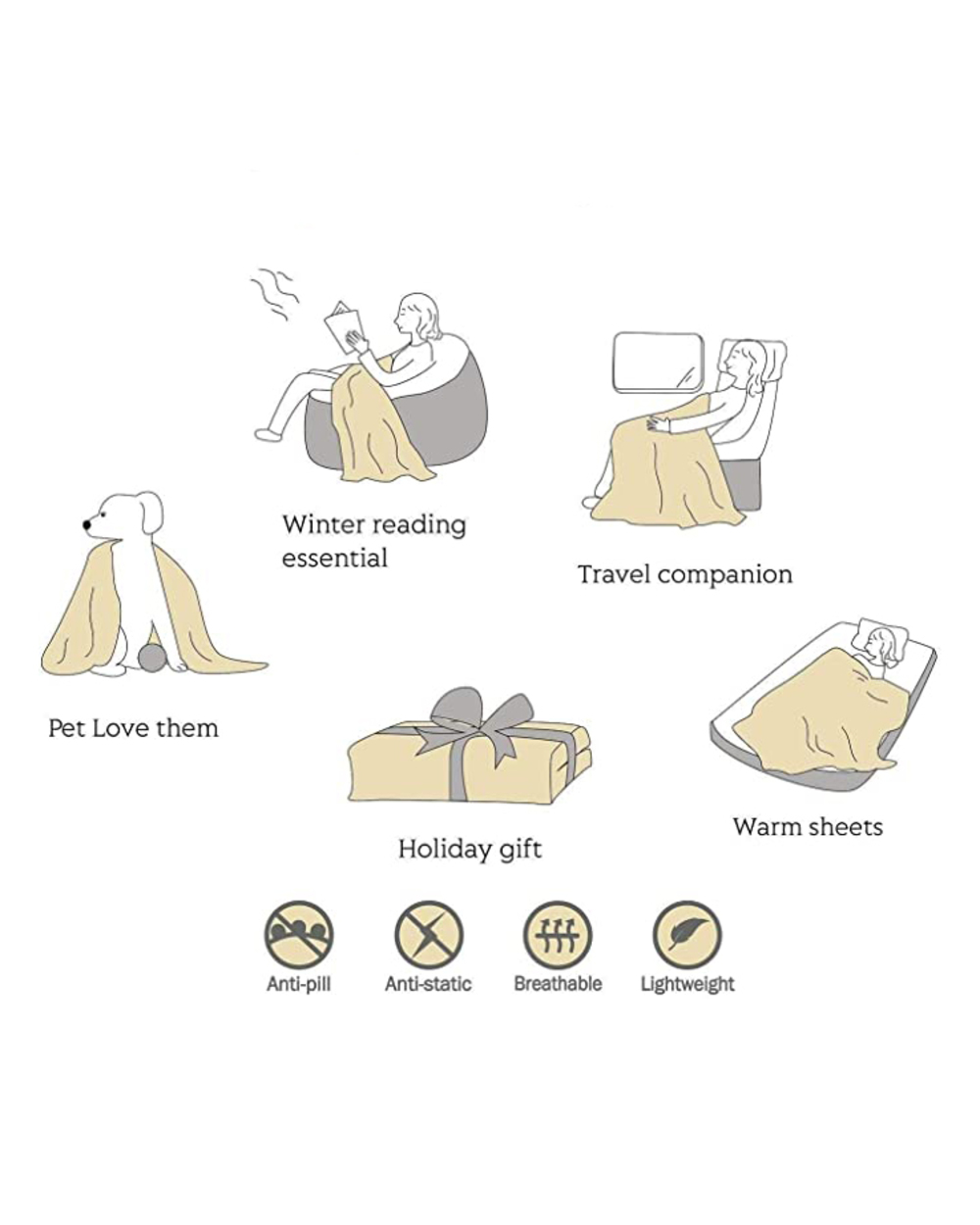 Mmermind fleece blankets and throws Adult Thick Warm winter Home Super Soft duvet luxury solid Blankets On twin Bedding front-3