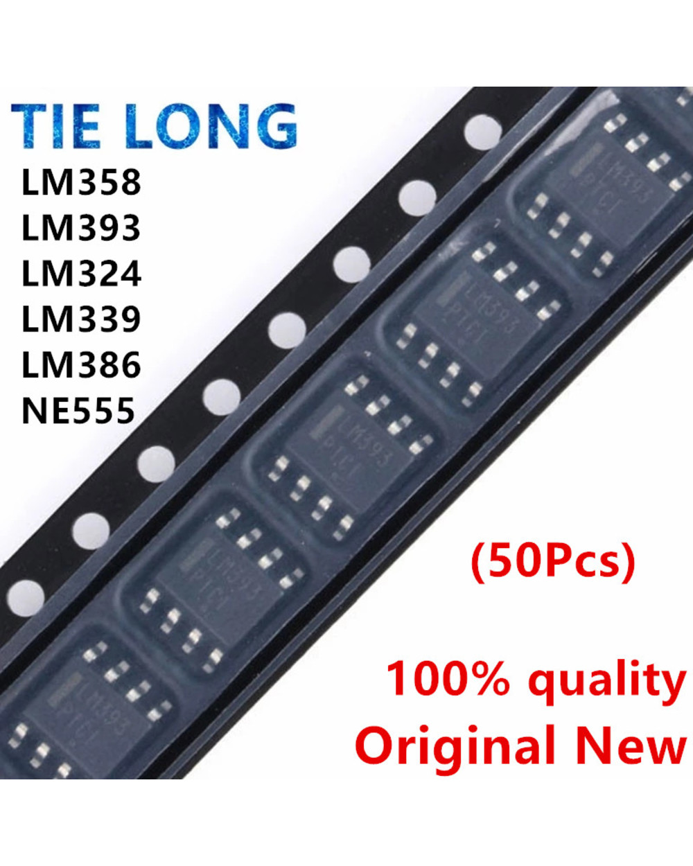 50Pcs Lm358 Lm393 Lm339 Lm324 Ne555 Sop Smd Lm358dr Lm324dr Lm339dr Lm393dr Ne555dr Lm386 Lm386m-1 Amplifier Circuit New front-0