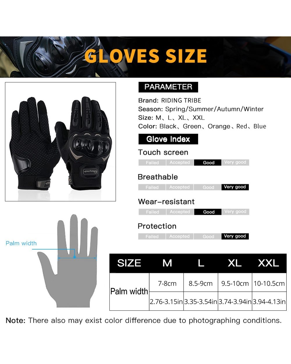 Motorcycle Glove Moto PVC Touch Screen Breathable Powered Motorbike Racing Riding Protective Gloves Summer front-4