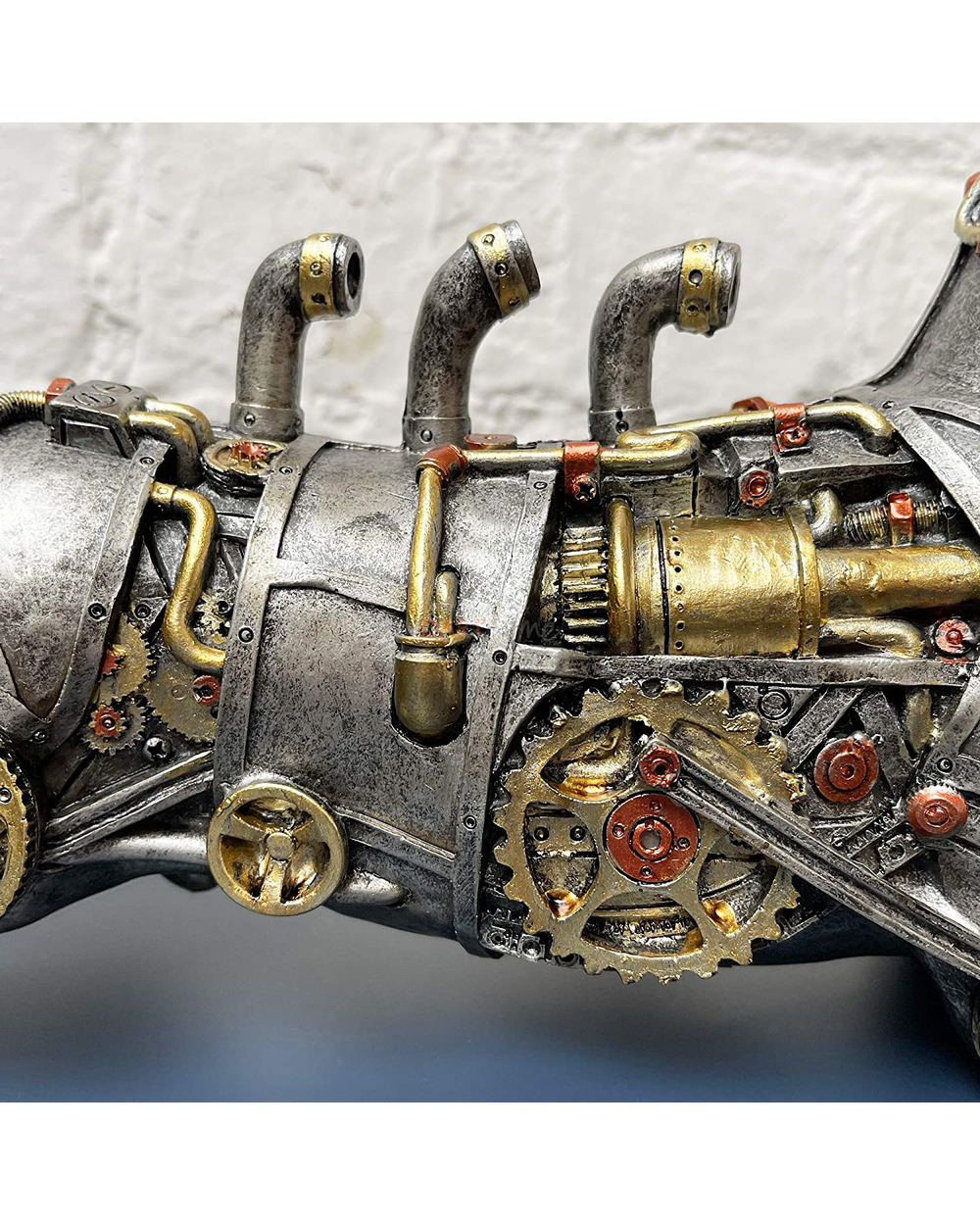 Resin Steampunk Dachshund Dog Figurine front-7