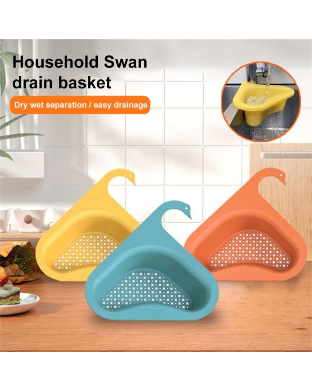 Kitchen Sink Drain Basket Swan Drain Rack