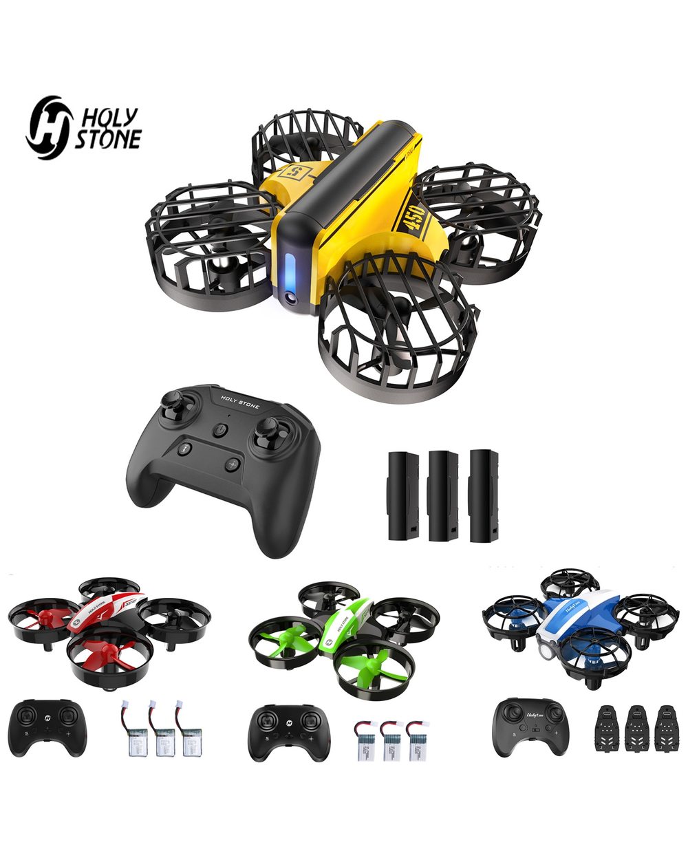 210 330 Mini RC Drone Headless Drones Mini RC Quadrocopter One Key Land Auto Hovering 3 Batteries Helicopter front-0