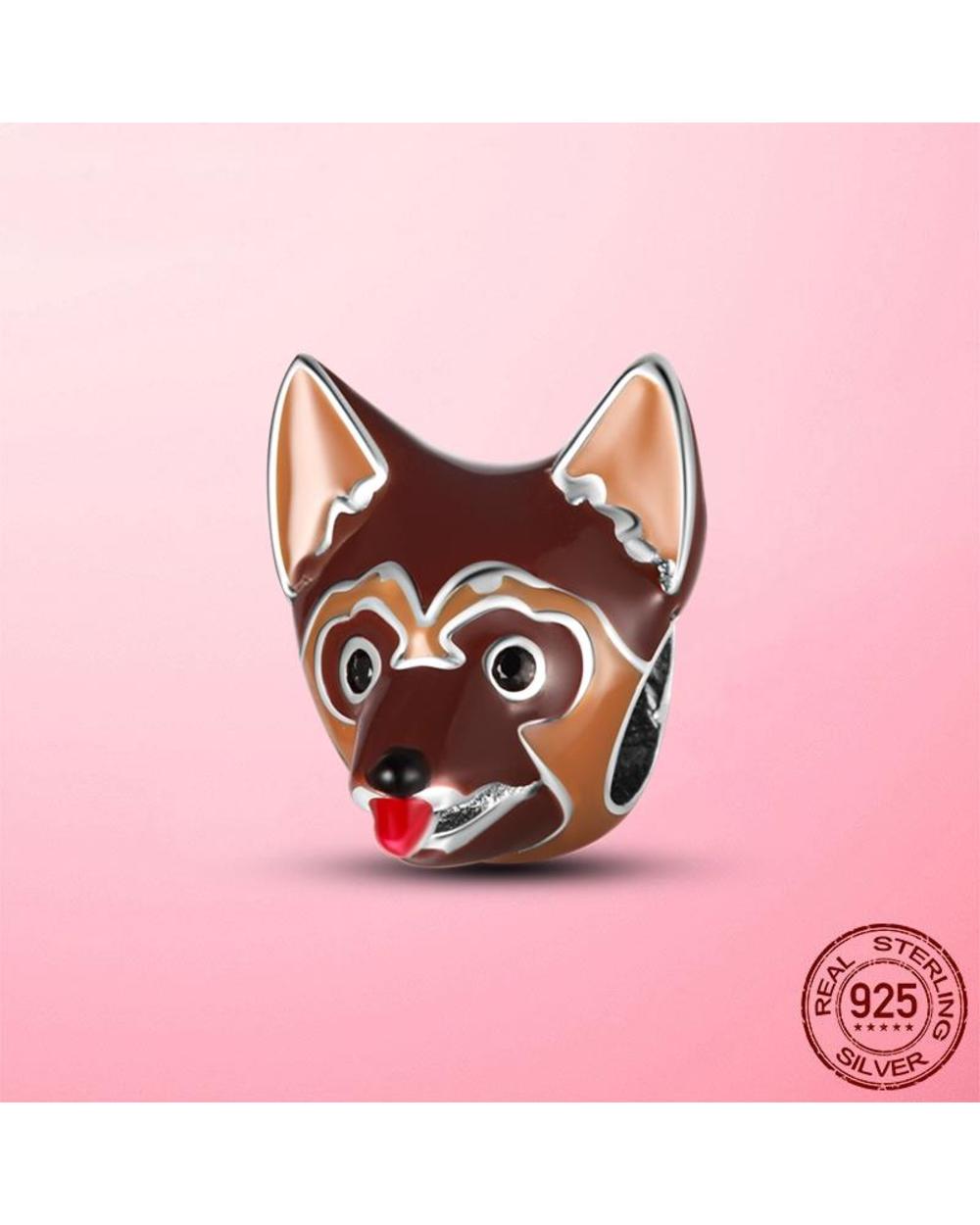 German Shepherd Dog Beads fit Pandora Charms Bracelet Original Charm Beads Jewelry Making Jewellery front-0