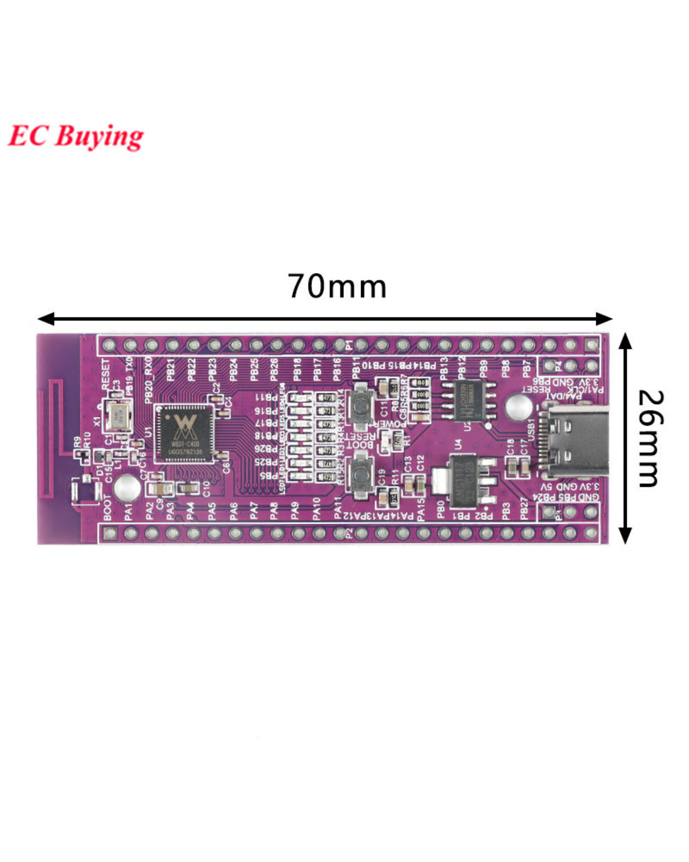 W801 Microcontroller 32 Bit Wifi Bluetooth-Compatible Dual-Mode Soc Development Board Iot Mcu Ic Module W801-C400 Qfn-56 front-4
