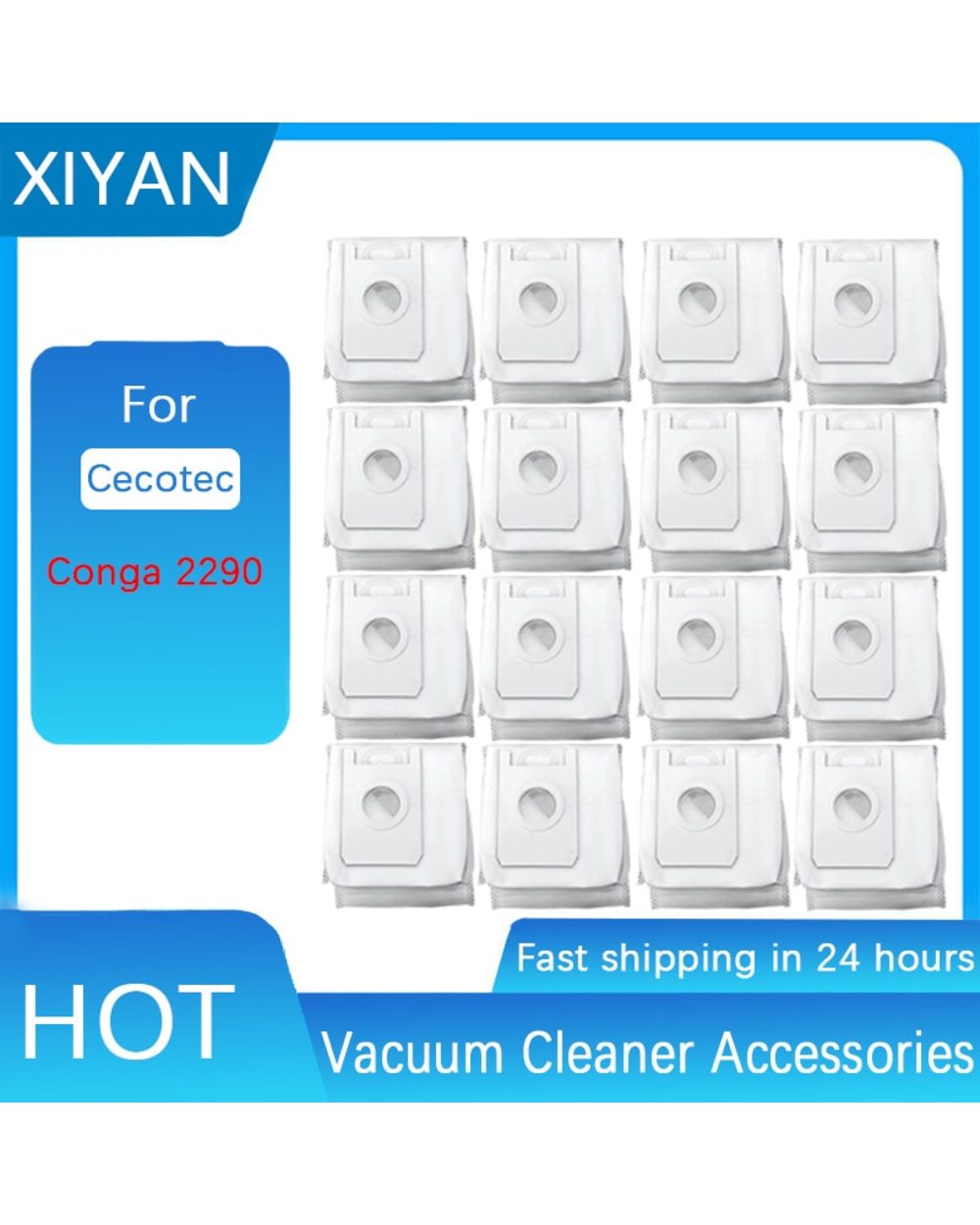 Dust Bags For Cecotec Conga 2290 Robot Dust Bag Spare Parts Robot Vacuum Cleaner Dust Bag Garbage Bag Replacement Parts front-0