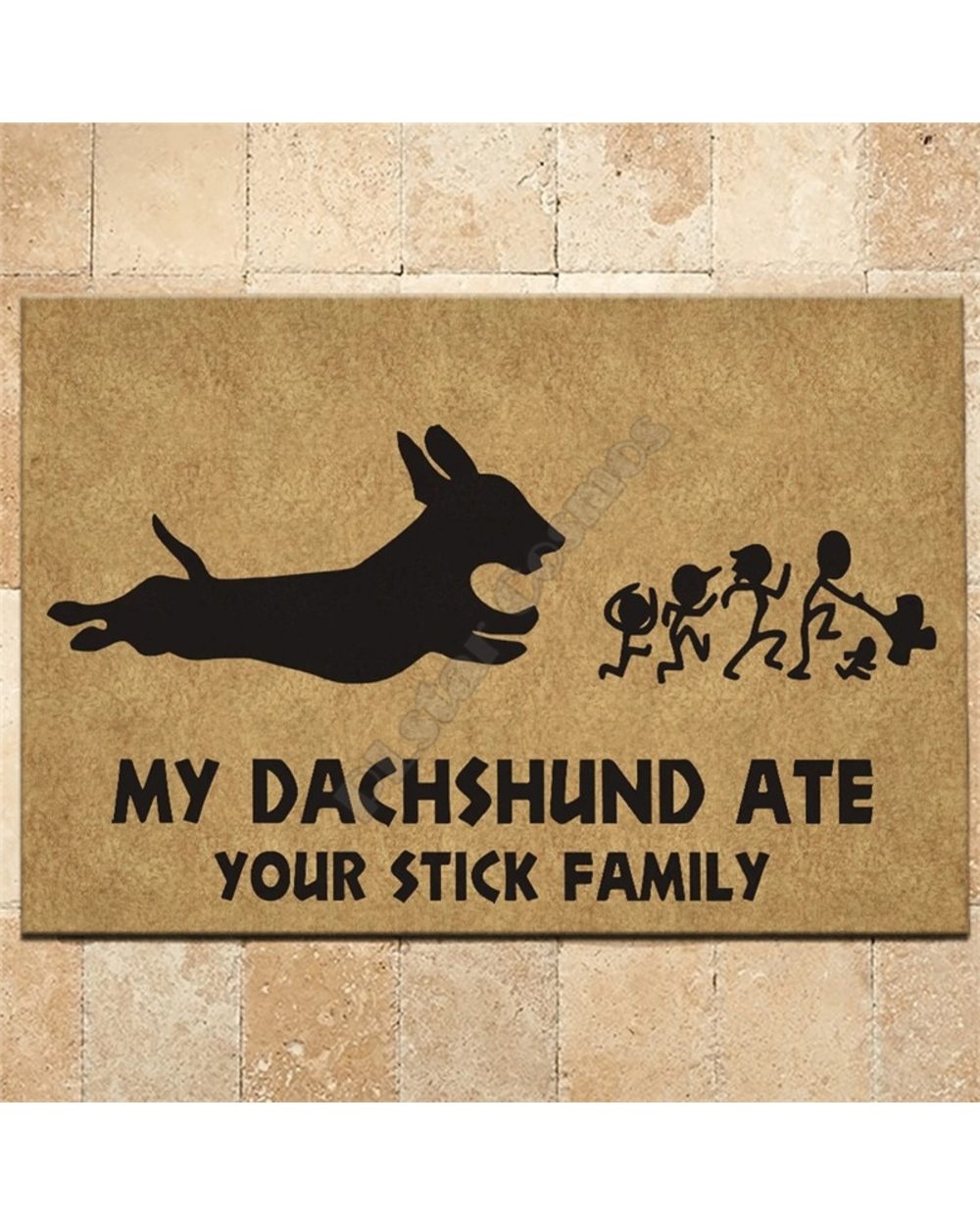 My Dachshund Ate Your Stick Family Doormat front-0