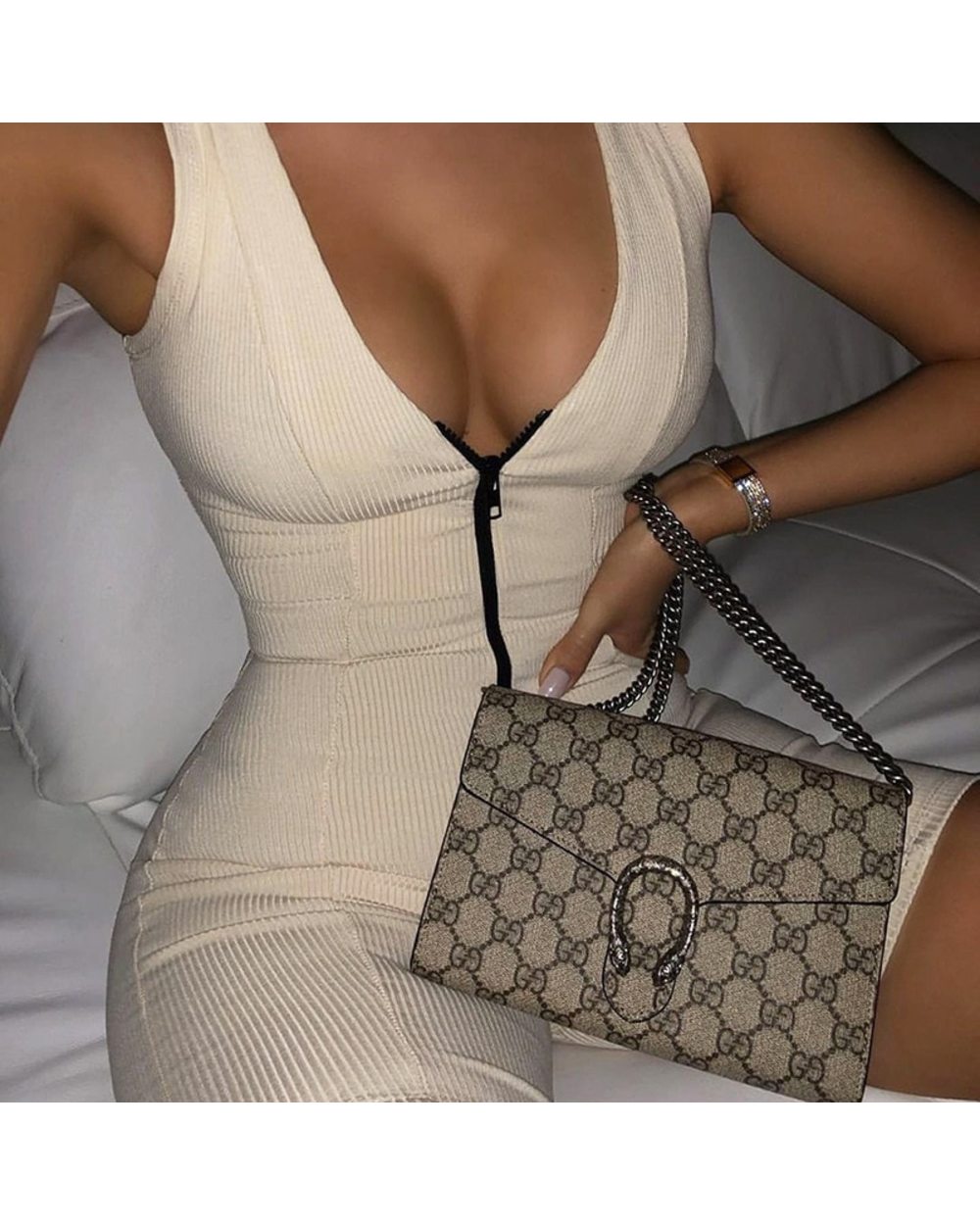 2021 Women Sexy Streetwear Sleeveless Bodycon Solid Knitted Fitness Sexy Jumpsuits Romper Playsuits Overalls Women front-0