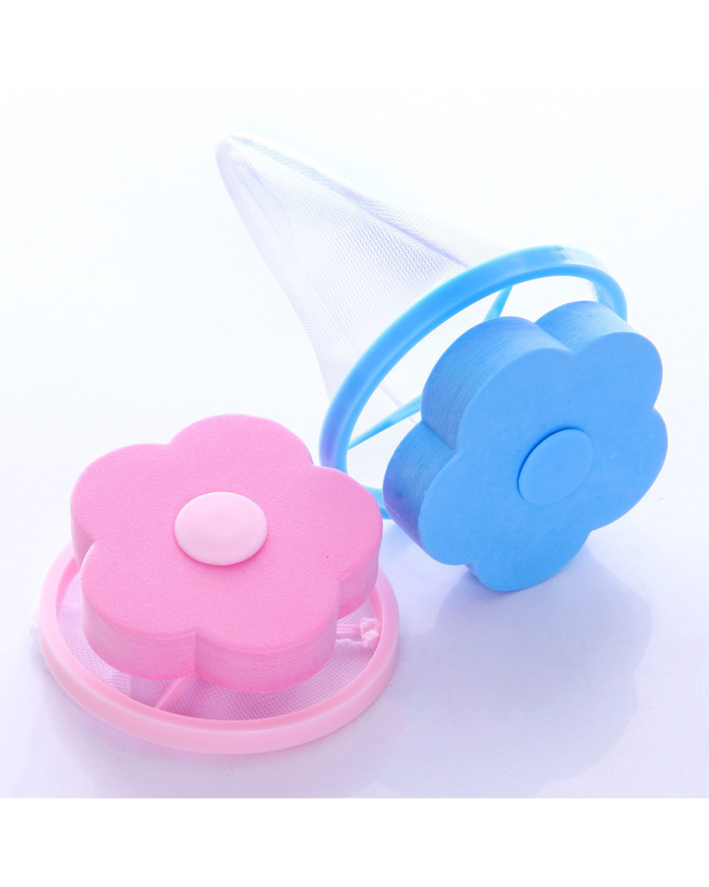 1Pc 2 Colors Floating Lint Mesh Bag Hair Catcher Washing Machine Filter Net Pouch Household Laundry Float Storage Suppl front-3