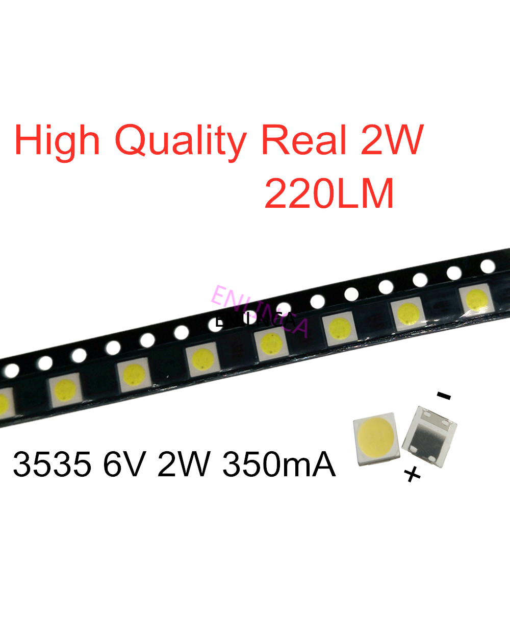 100-1000Pcs For Lg 3535 2W 6V 350Ma 220Lm Cool White For Lcd Tv Repair Led Tv Backlight Strip Lights With Light-Emittin front-0