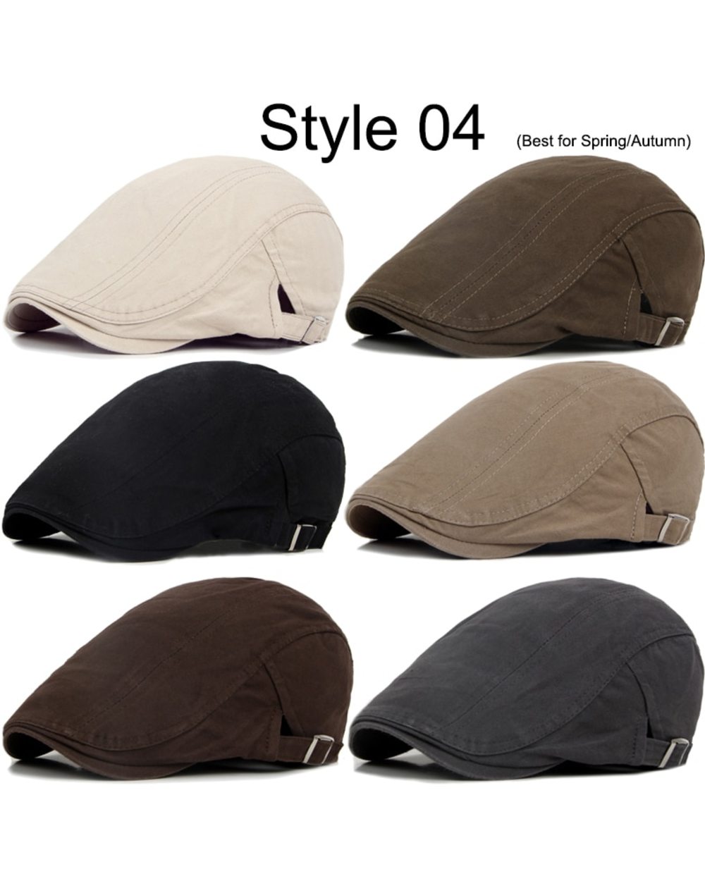 21 Types Men Berets 2021 Spring Autumn Winter Windproof Street Newsboy Beret Hat Retro England Hat Men Hats Peaked Pain front-5
