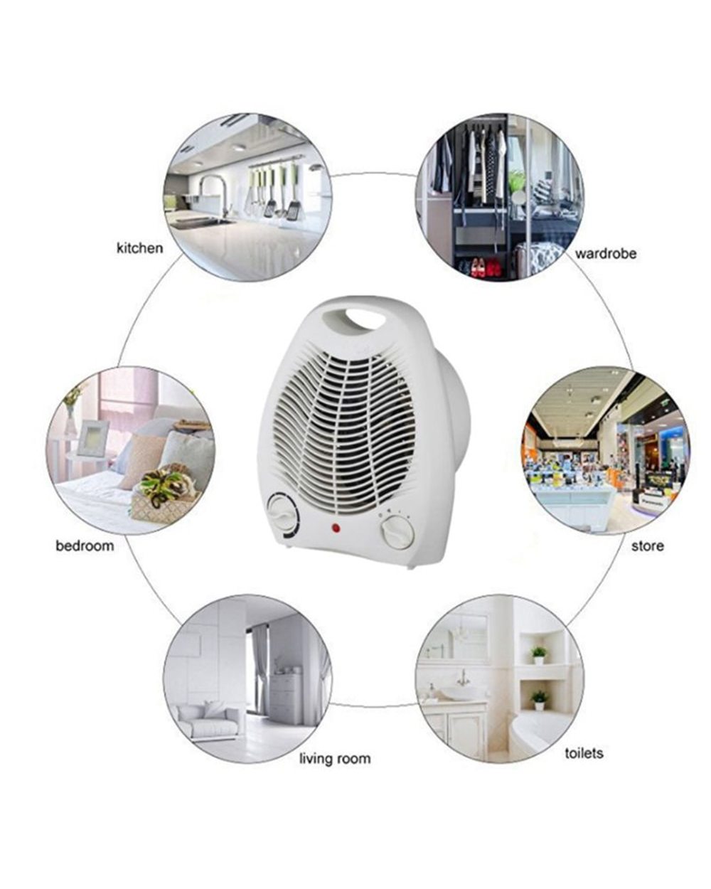 Winter Instant Heater For Home 2000W Electric Fan Heater For Room Indoor Ptc Ceramic Heating Device New Arrival Hand Wa front-5