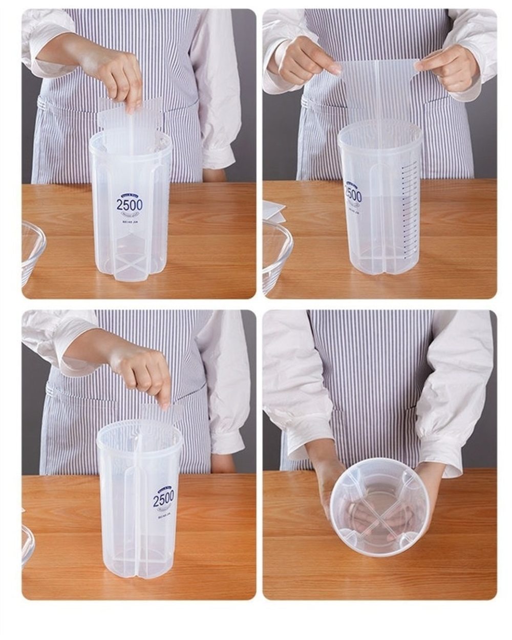 Kitchen Sealed Storage Box Cereal Dispenser Food Rotating Storage front-5